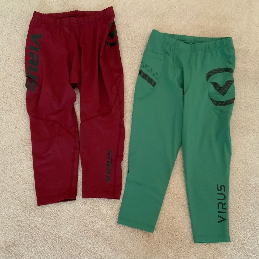 2 virus men compression workout 3/4 bottoms